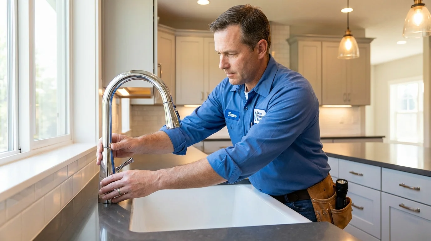 Kitchen faucet installation by Johns Plumbing LLC in Highspire